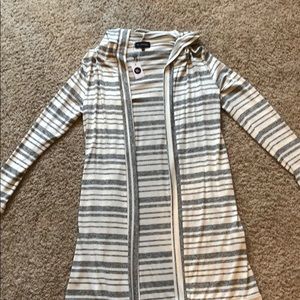 Wantable Striped Hooded Cardigan